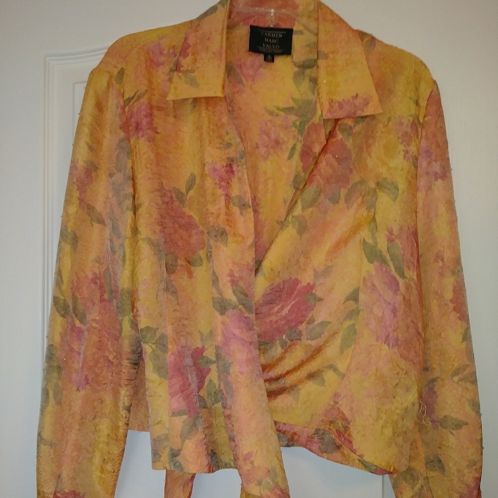 Absolutely Beautiful clear beaded blouse